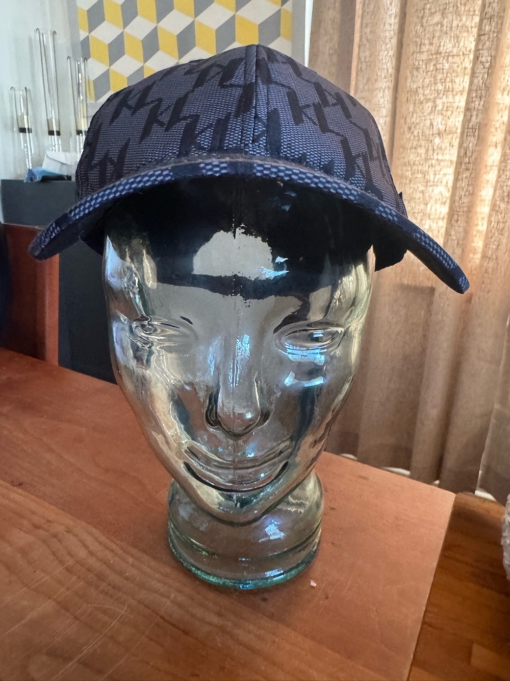 Karl Lagerfeld Navy Patterned Baseball Cap